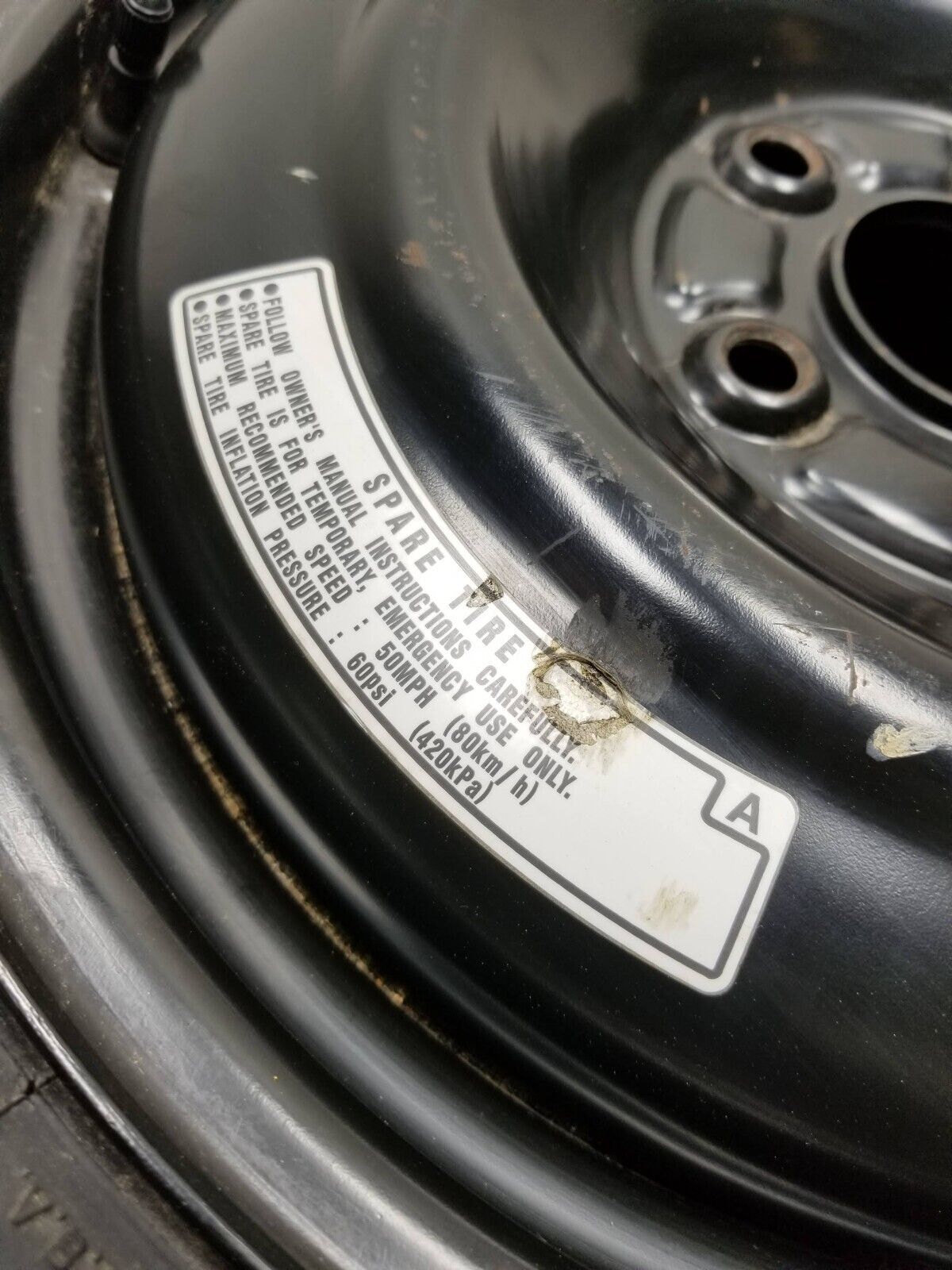 2007-2008 Acura Tl Type S Spare Tire 135x80 R16 OEM