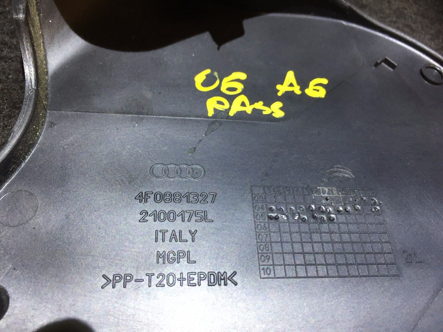 05 06 07 08 Audi A6 C6 Audi A6 C6 Front Left Seat Cover Panel OEM 4f0881327