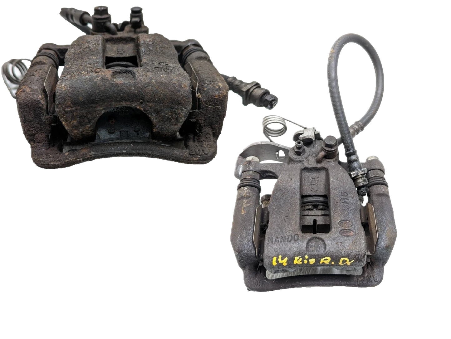 2014 Kia Rio Brake Caliper Rear Left & Right Pair OEM