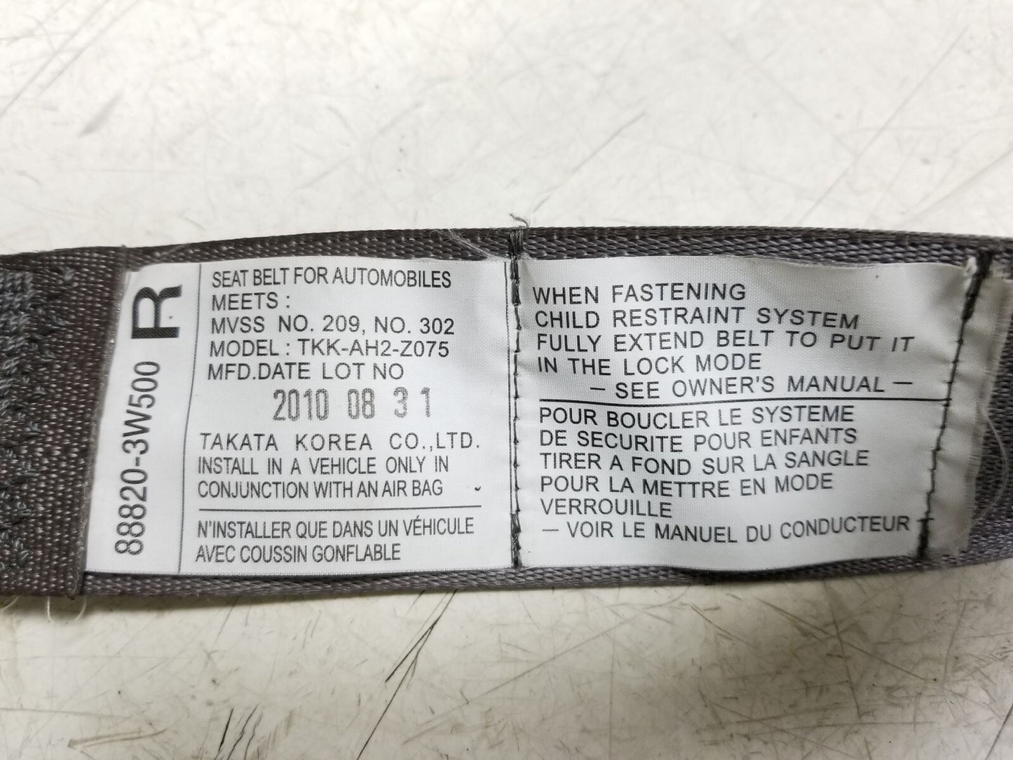 2011 - 2013 Kia Sportage Front Seat Belt Retractor Left & Right  OEM