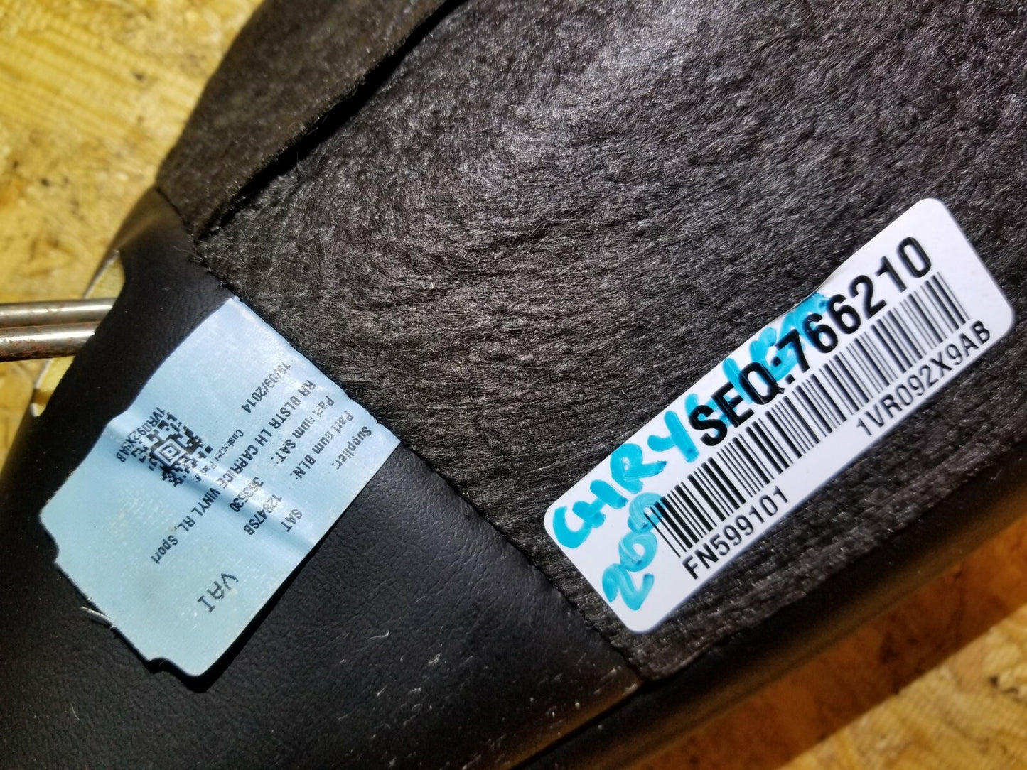 2015 Chrysler 200 Rear Seat Bolster Left & Right OEM