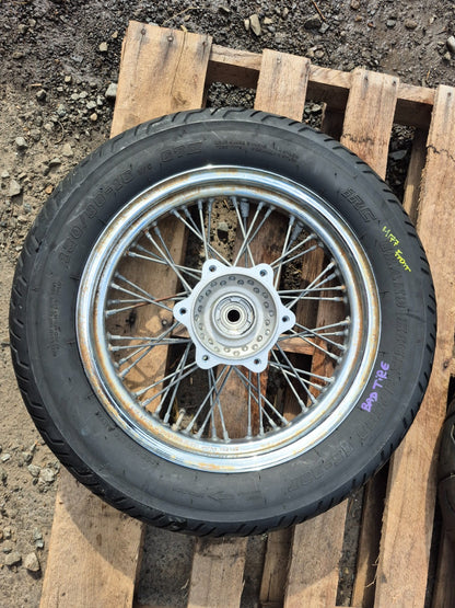 2004 Suzuki Vl800 Boulevard C50 Wheel Rim & Tire Front & Rear *straight* OEM