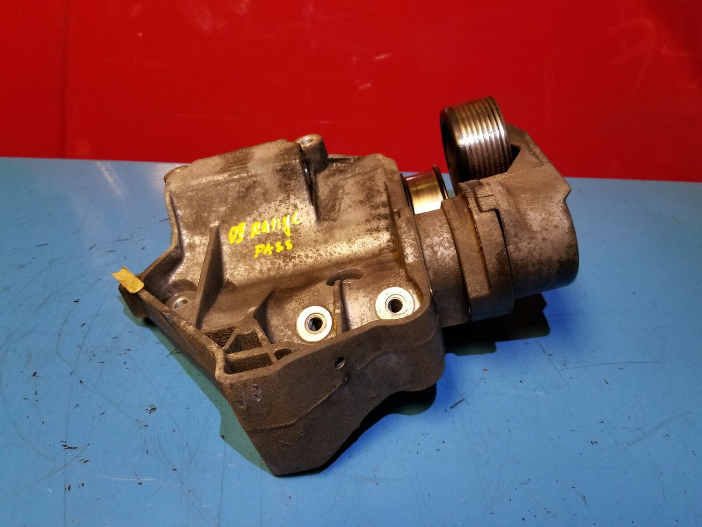 2009 Range Rover Sport Alternator Support Mount Bracket W/ Tensioner Pulley OEM