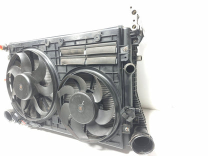 2011 Volkswagen Tiguan Radiator Condenser Intercooler Cooling Fan Assy OEM