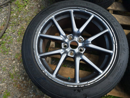 2019 Tesla Model 3 Wheel Rim W/tire Michelin 235/45/r18 18x8.5j 5.8/32 4 Pcs OEM