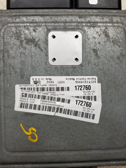 2007-2012 Dodge Caliber Sxt Ecu Engine Control Module Computer OEM