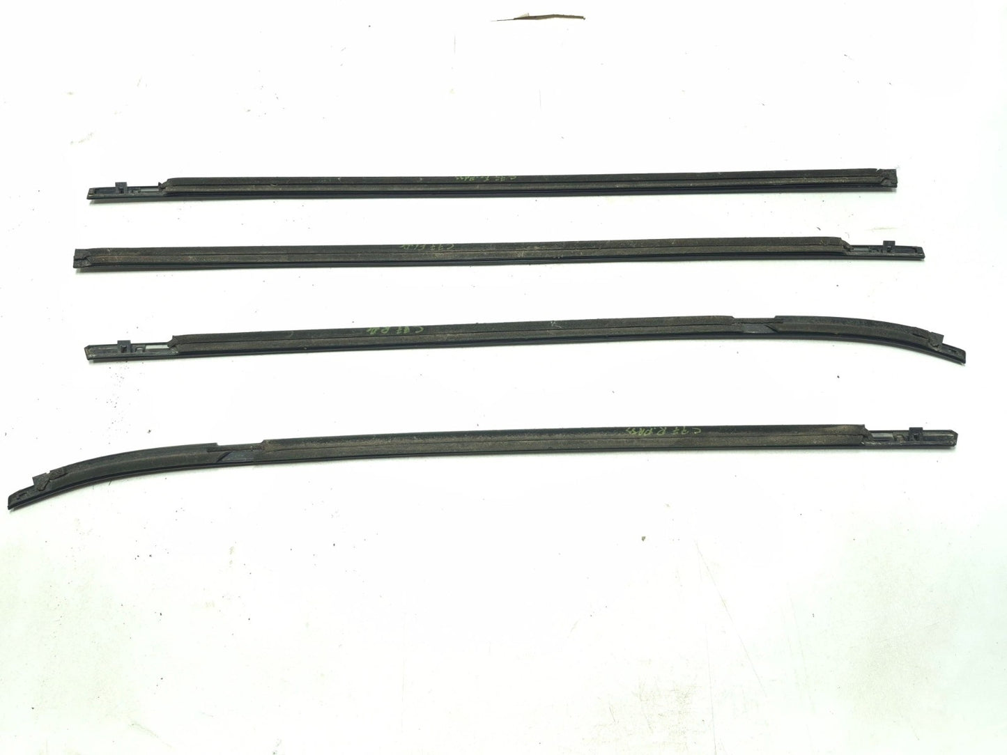 2012 Nissan Leaf Door Window Belt Molding Front & Rear 4pcs OEM