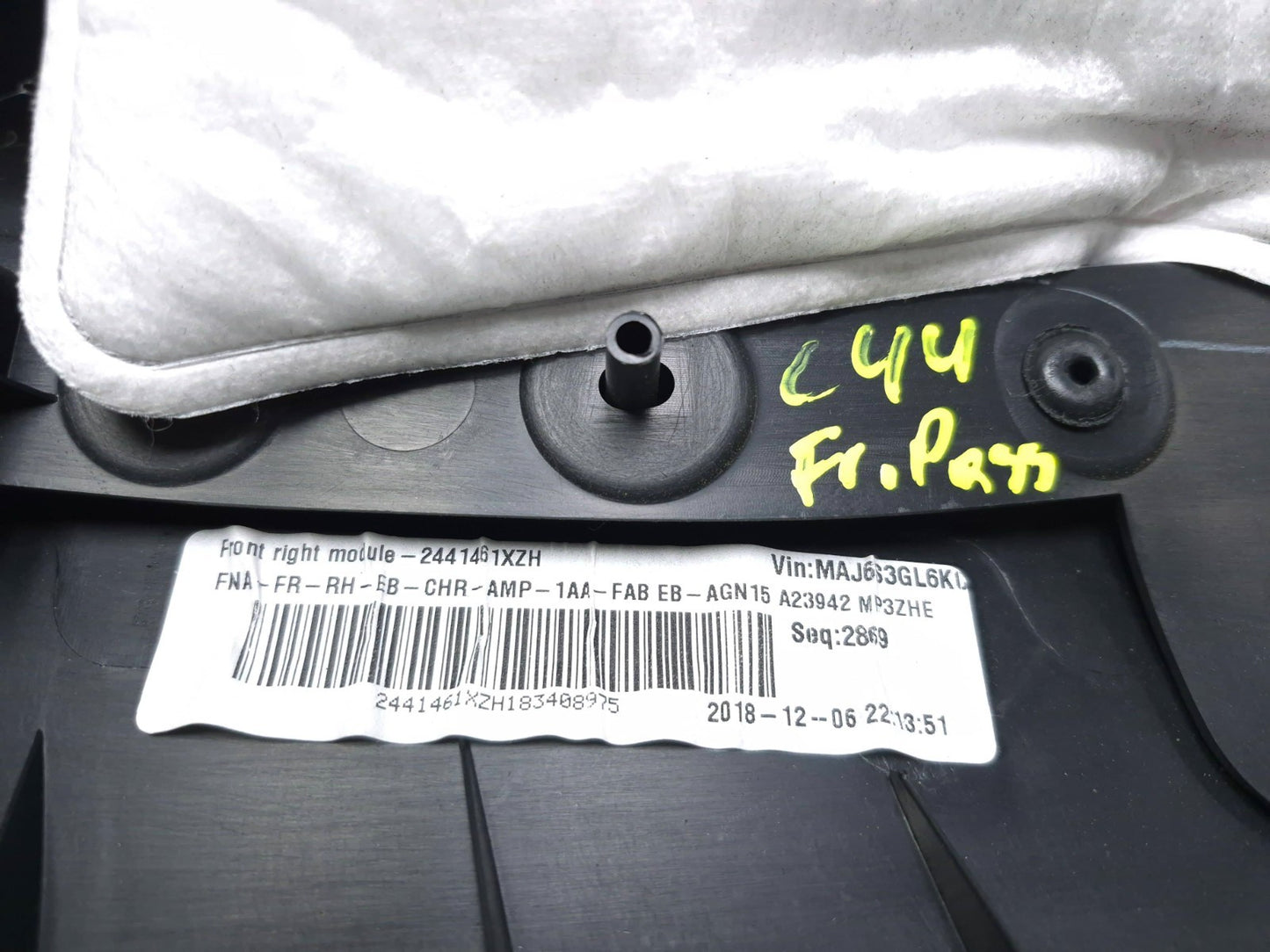 2019 Ford Ecosport Door Panel Trim Front Passenger Side Right OEM