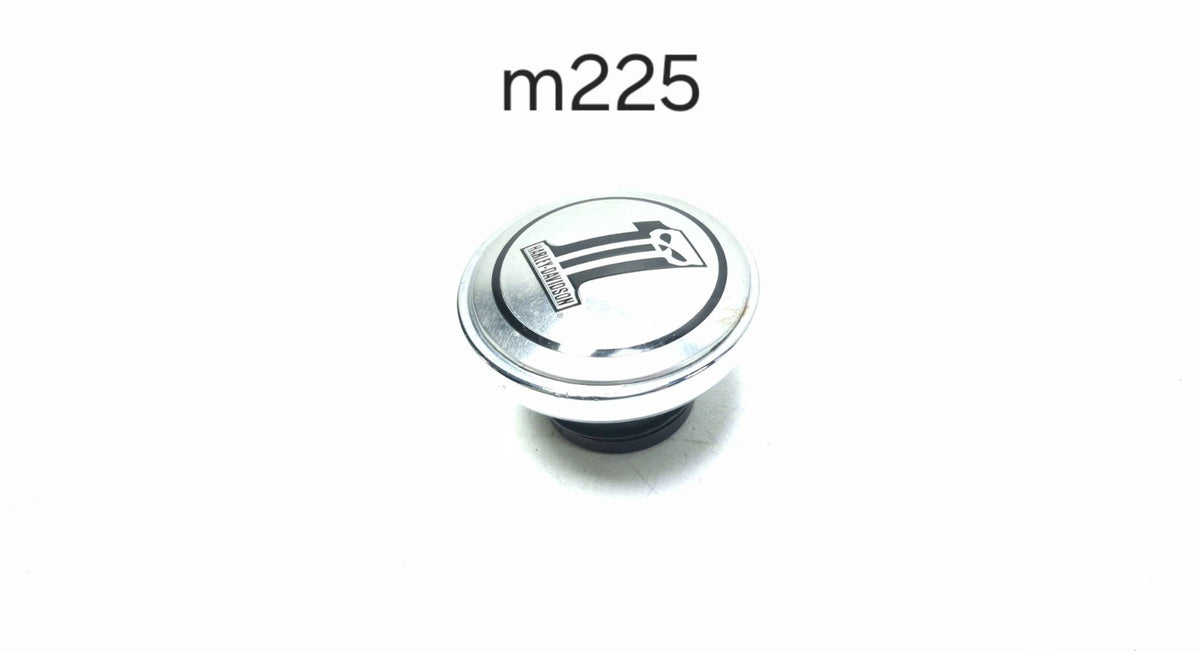 1992-2017 Harley Dyna Street Bob Fxdb Chrome Number 1 Skull Gas Fuel Cap OEM