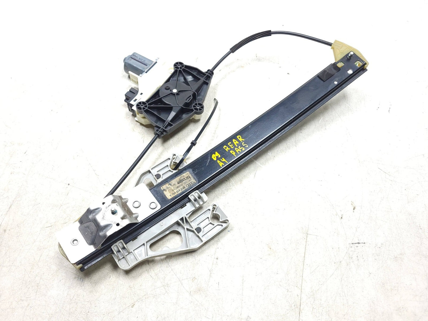 09 - 16 Audi A4 S4 Sedan Rear Window Regulator & Motor Passenger Side Right OEM