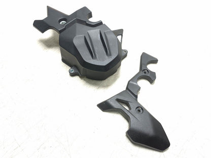 2019 Kawasaki Z400 Er400d Front Left Sprocket Cover & Right Frame Cover Pair OEM