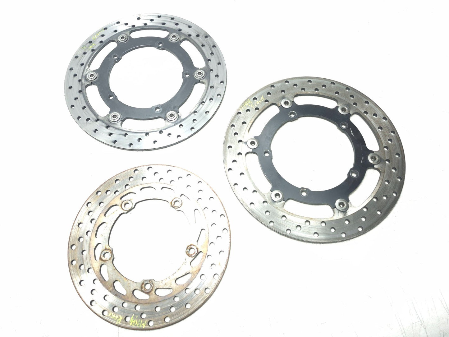 2009 Yamaha Fz6r Brake Disc Rotor Front & Rear 3pcs OEM