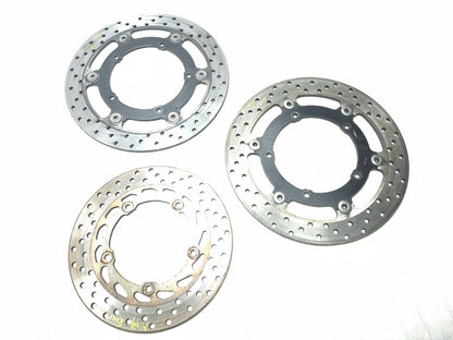 2009 Yamaha Fz6r Brake Disc Rotor Front & Rear 3pcs OEM