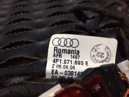 05 06 07 08 Audi A6 C6 Rear Left Driver Side Door Wire Harness OEM