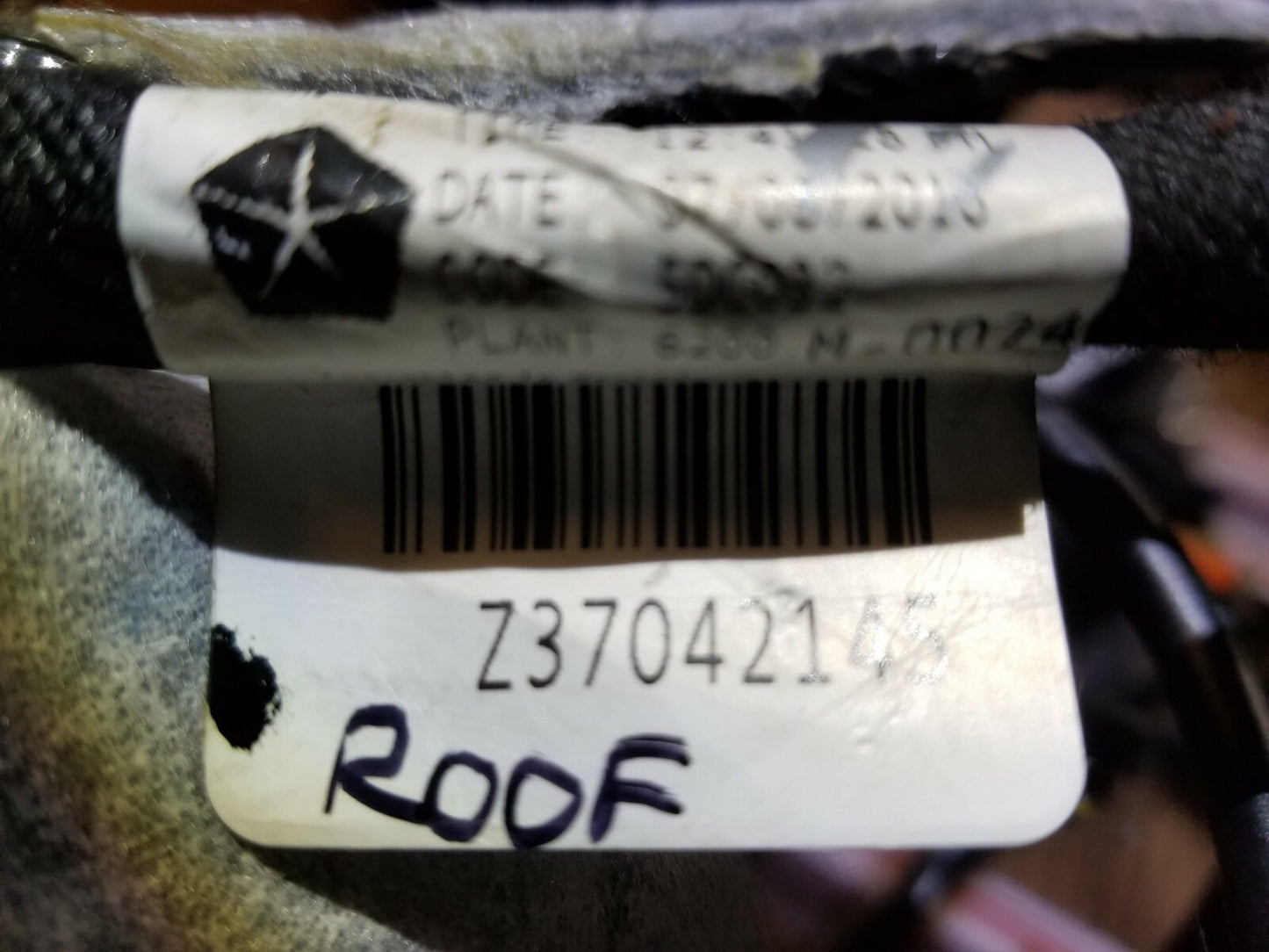 2016 Dodge Journey Interior Roof Wire Harness OEM *non Sunroof*