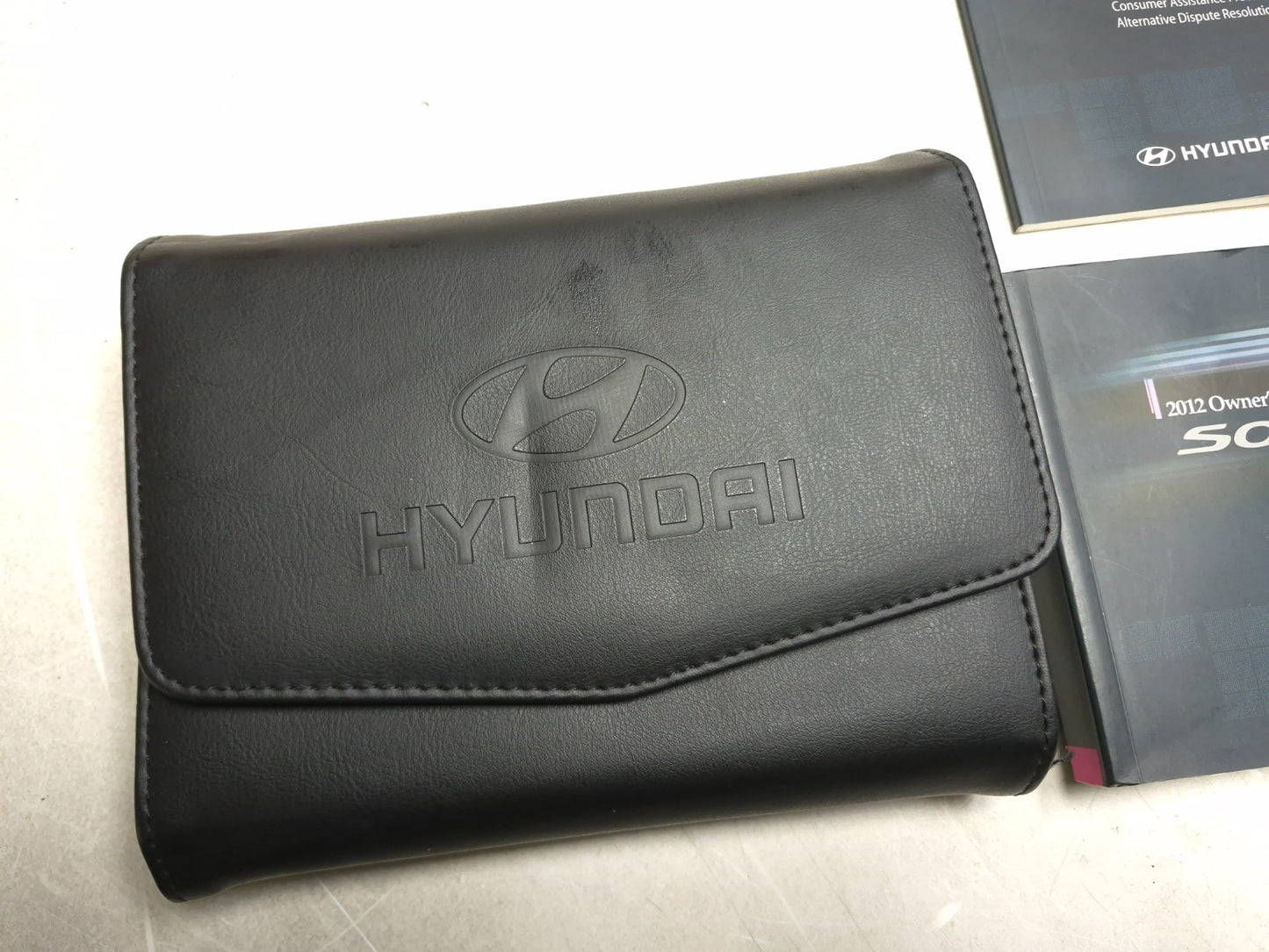 2012 Hyundai Sonata Owner Manual Documentation Kit W/ Leather Holder OEM