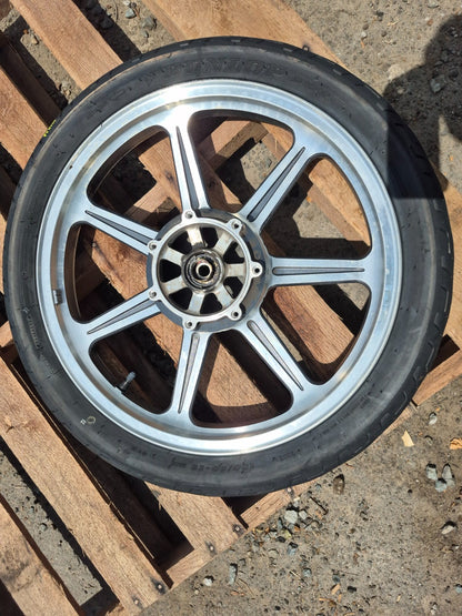 1991 Kawasaki Vulcan 500 En500 Wheel Rim & Tire Front & Rear *straight* OEM