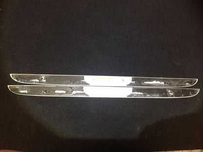 02-08 Jaguar X-type Front Door Step Sill Chrome Panel Molding 2pcs OEM