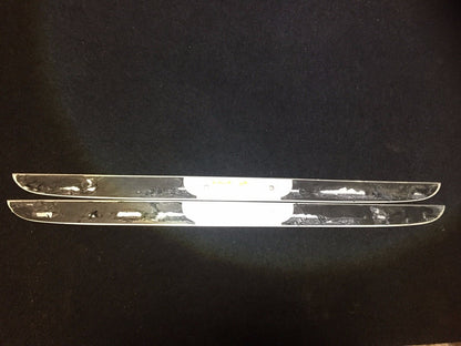 02-08 Jaguar X-type Front Door Step Sill Chrome Panel Molding 2pcs OEM