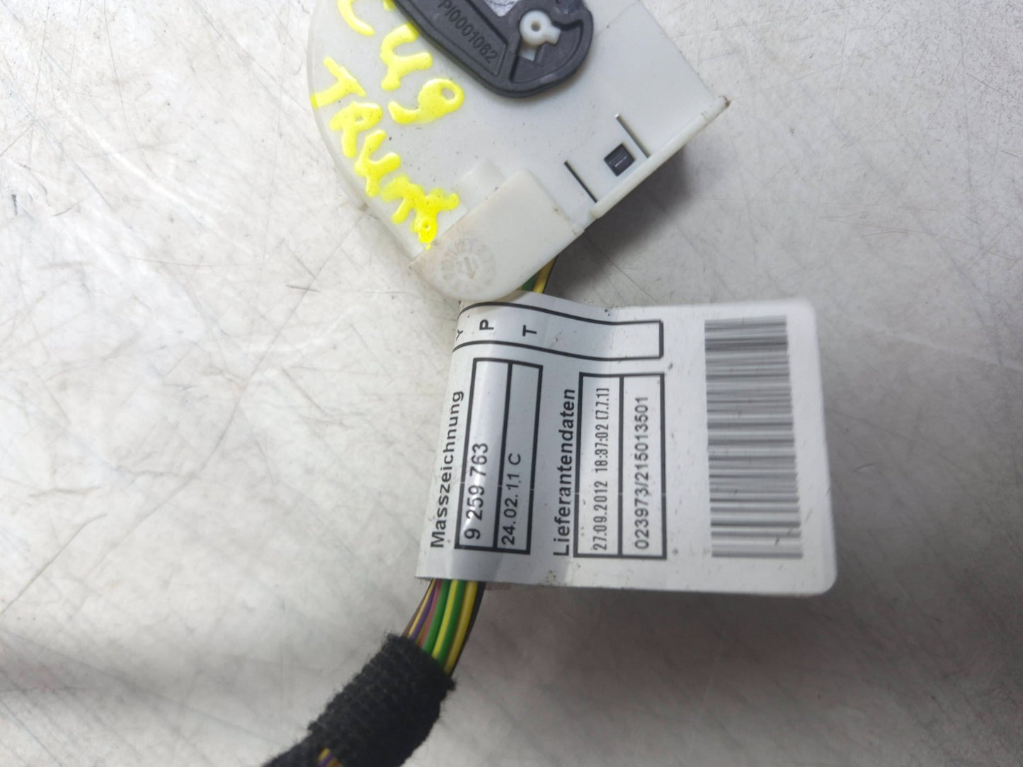 2013 BMW 328i F30 Sedan Trunk Lid Wire Wiring Harness OEM