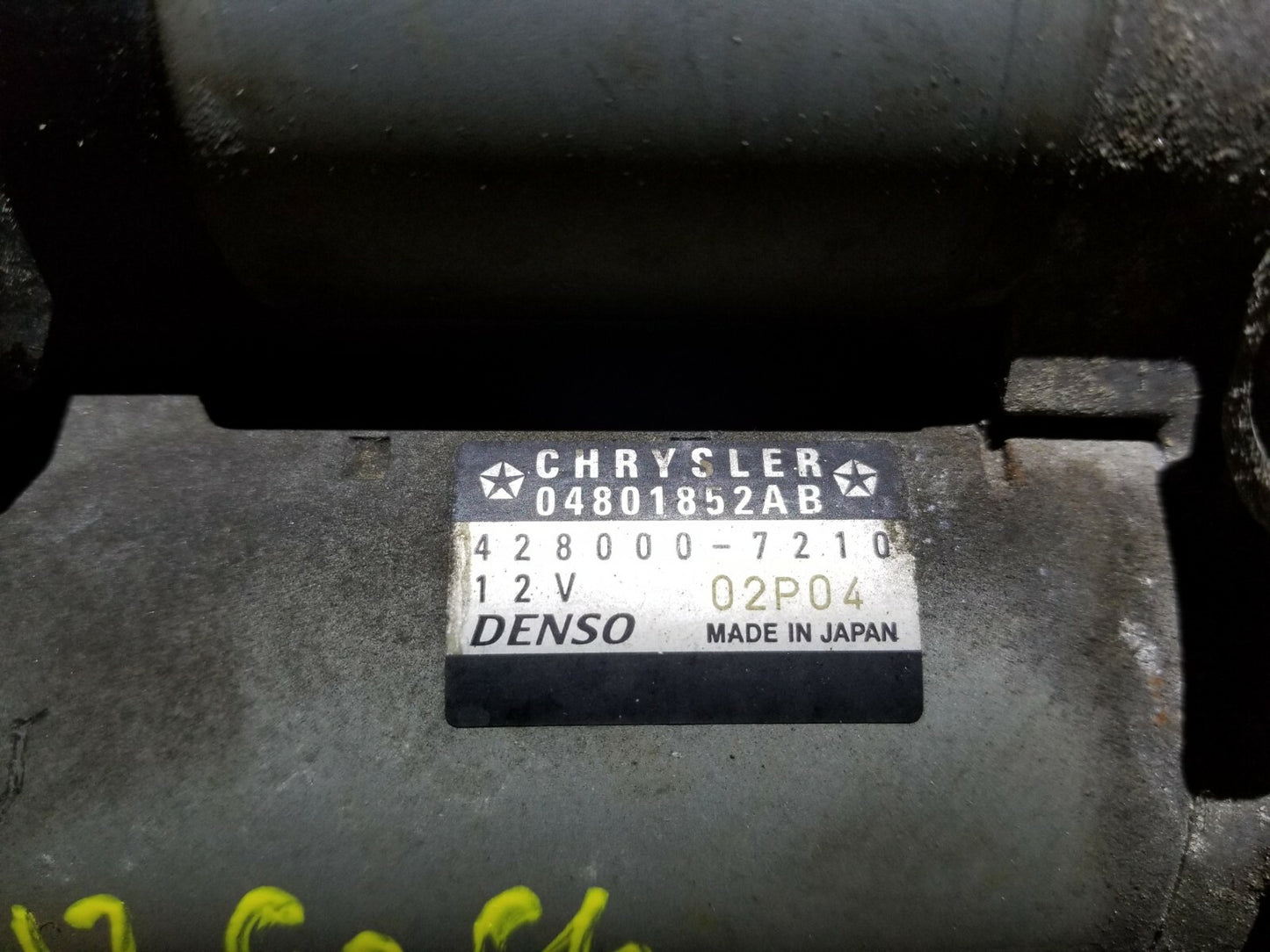 11 12 13 Jeep Grand Cherokee 3.6l Starter Motor OEM