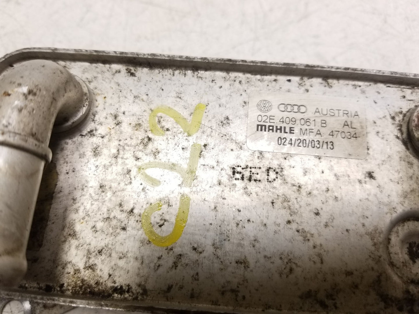 2013 Volkswagen GTI Transmission Oil Cooler Dsg 02e409061b OEM