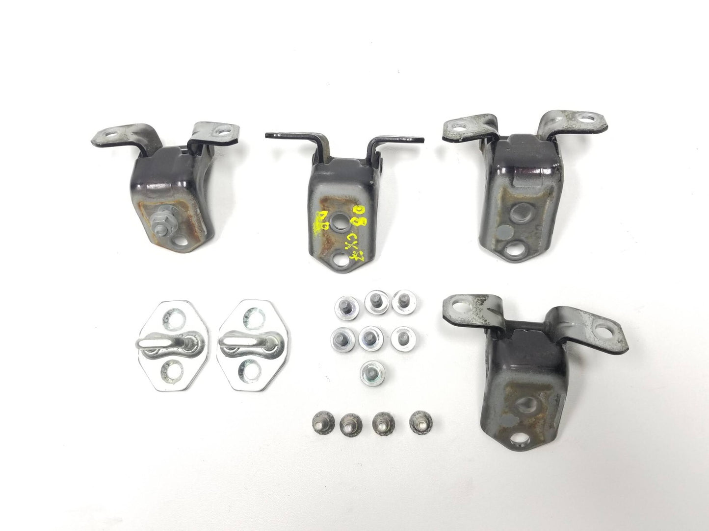2009 Mazda Cx-7 Driver Side Door Hinge & Striker 6pcs W/ Bolt 11pcs OEM
