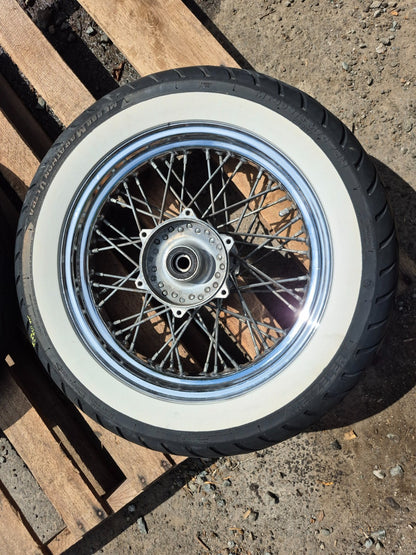 1999 Yamaha V Star Xvs650 Classic Wheel Rim & Tire Front & Rear *straight* OEM