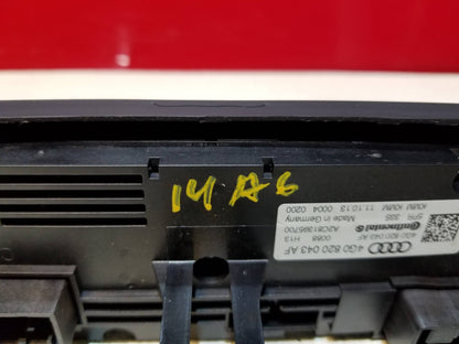 2014 Audi A6 A/c Heater Temperature Climate Control OEM