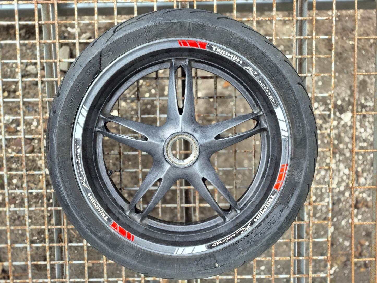 2005  Triumph Sprint St Rear Wheel W/ Tire Michelin 180/55 R 17 OEM