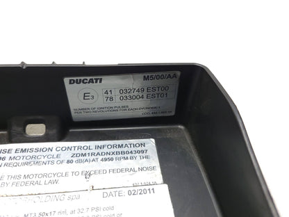 2008 - 2014 Ducati Monster 696 Tool Kit Cover OEM