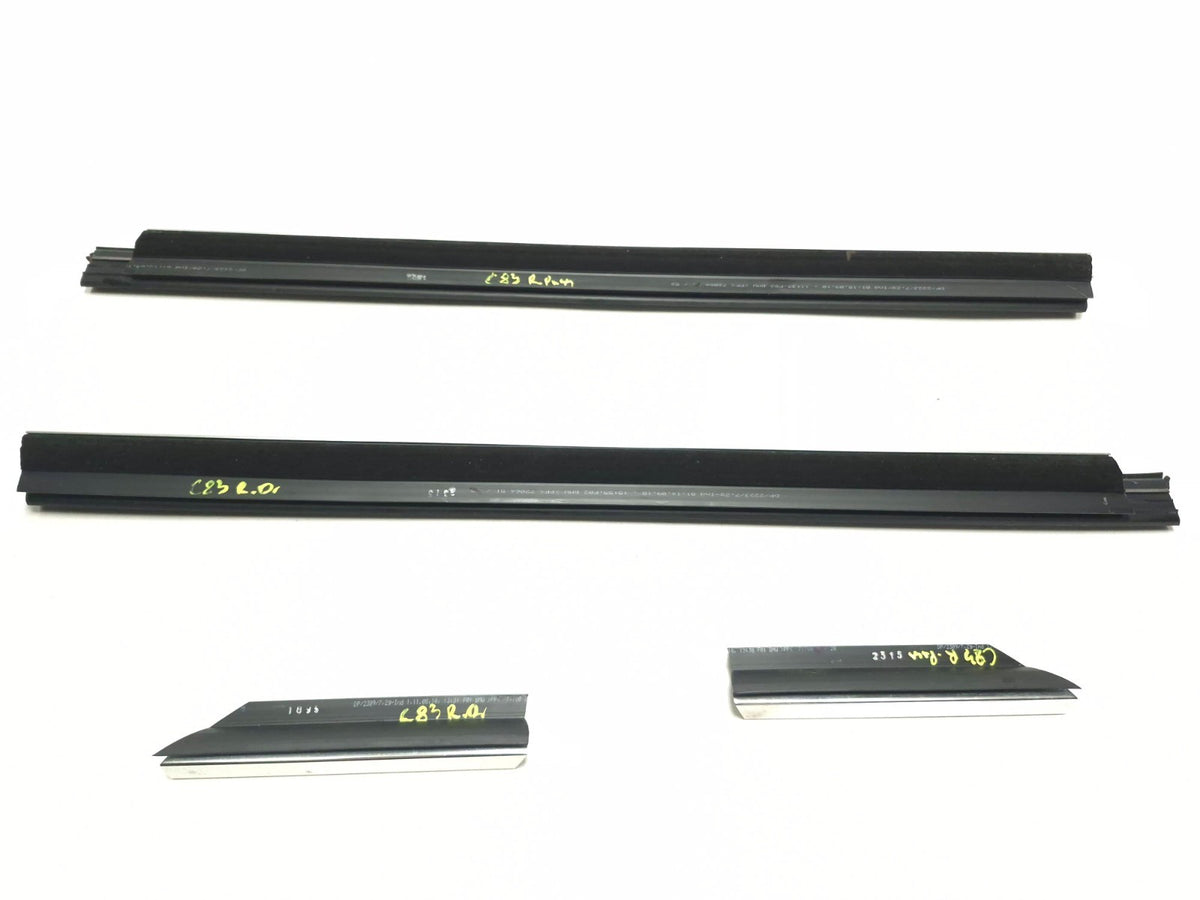 2011 BMW 750li Rear Door Inner Window Molding Left & Right 4 Pcs OEM