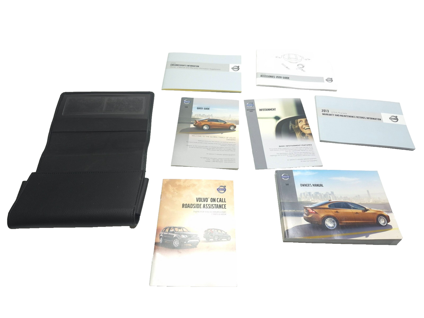 2013 Volvo S60 Owner Manual Documentation Kit W/ Leather Holder OEM