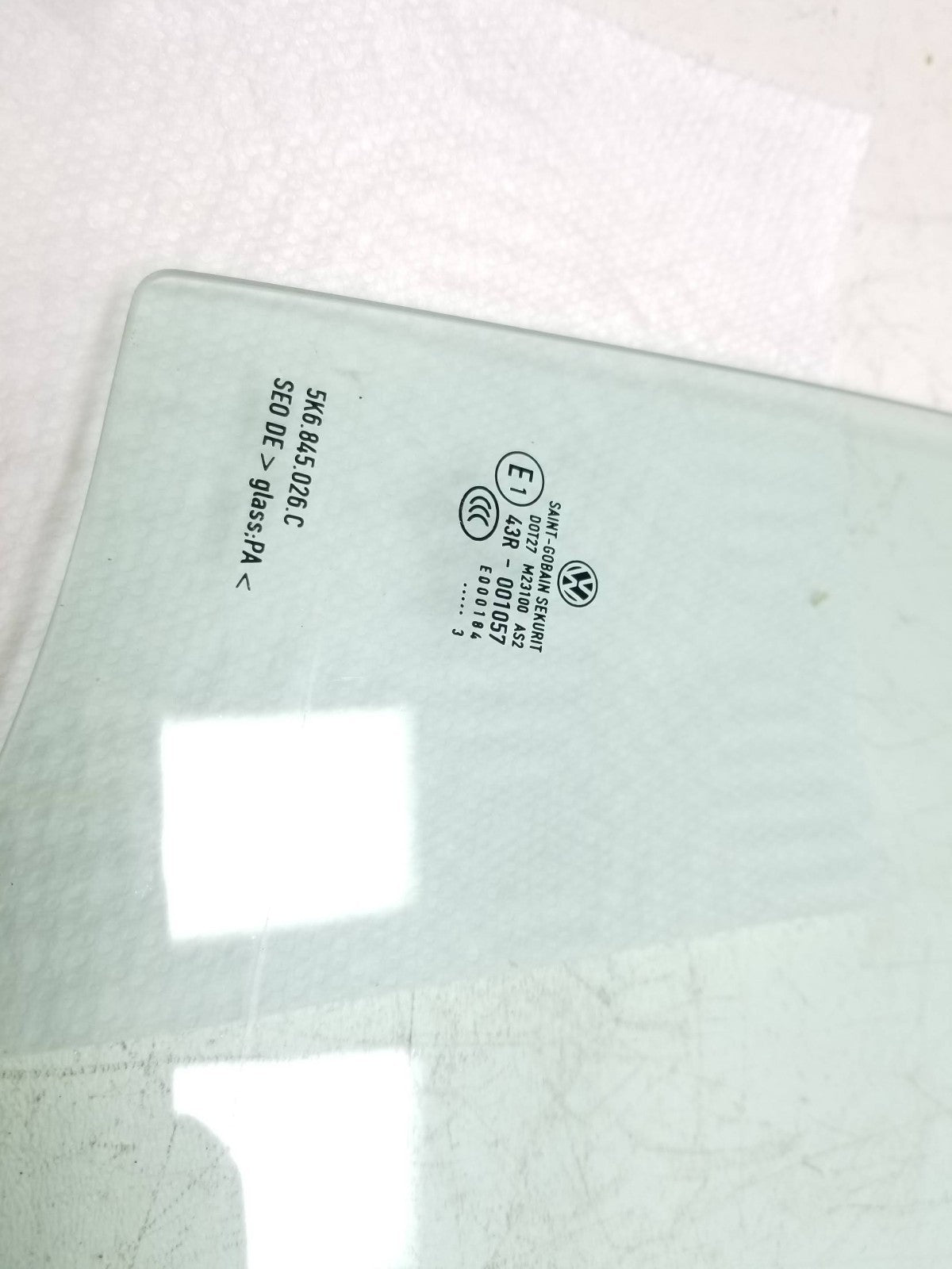 2010 - 2014 VW Golf GTI Door Window Glass Rear Passenger Side Right  OEM