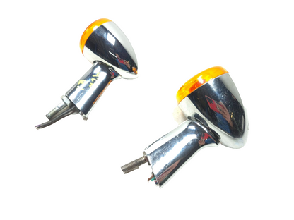 2000-2022 Harley Sportster Softail Dyna Rear Chrome Bullet Turn Signal 2pcs