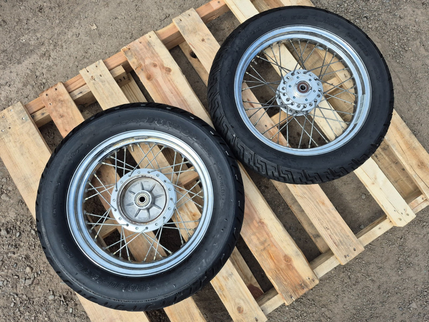 2006 Suzuki Gz250 Wheel Rim W/ Tire Front & Rear Pair R 16 R 15 OEM