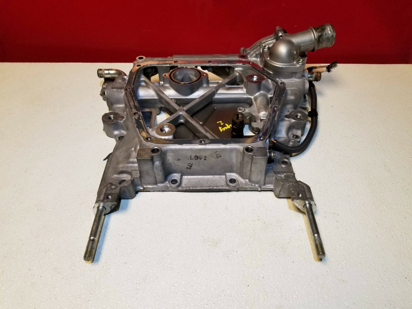 2017 Subaru Legacy Engine Upper Oil Pan W/ Water Pump 2.5l OEM