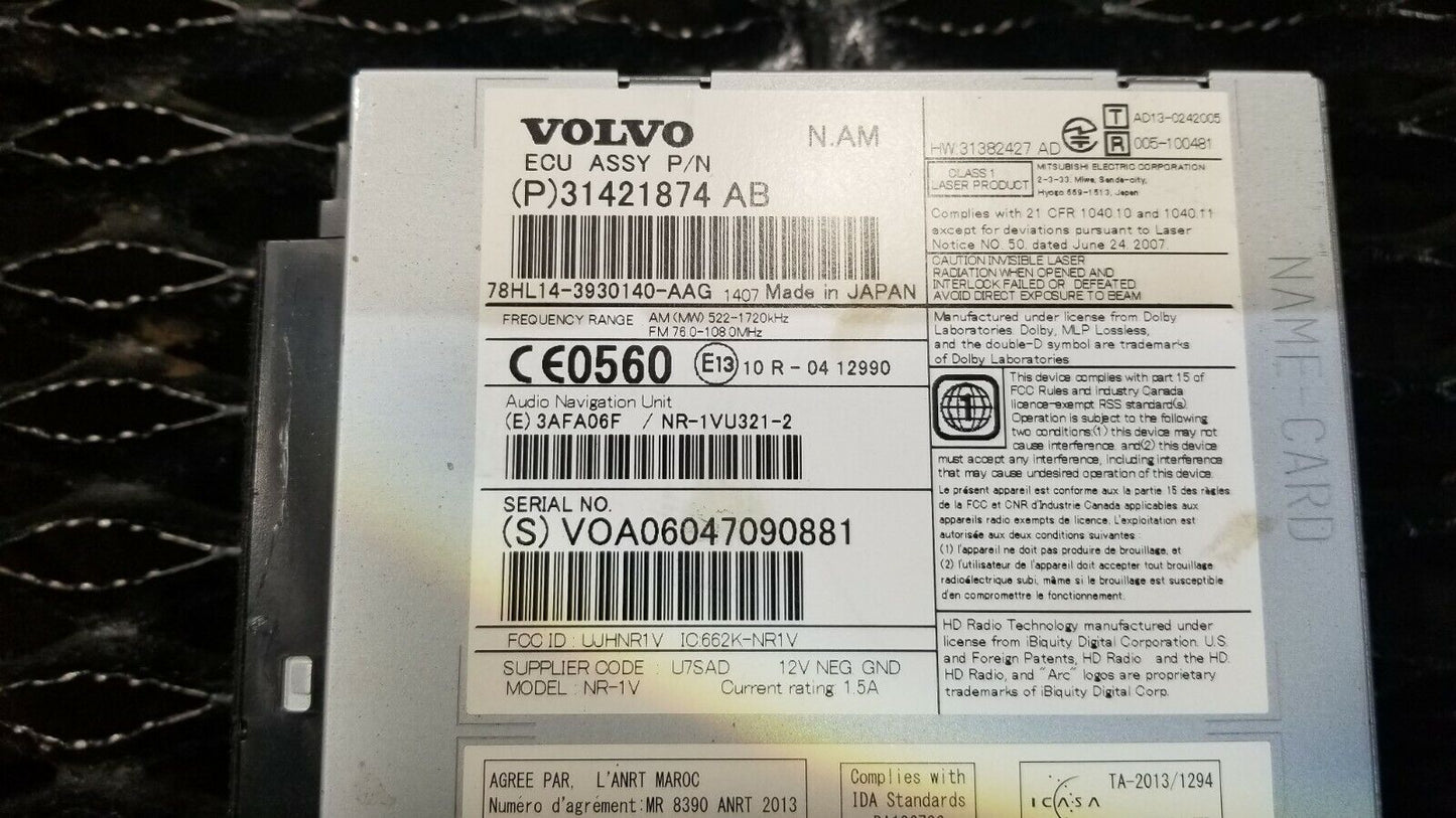 11-18 Volvo S60 Audio Cd Player Stereo OEM Factory Radio Receiver 31421874 Ab