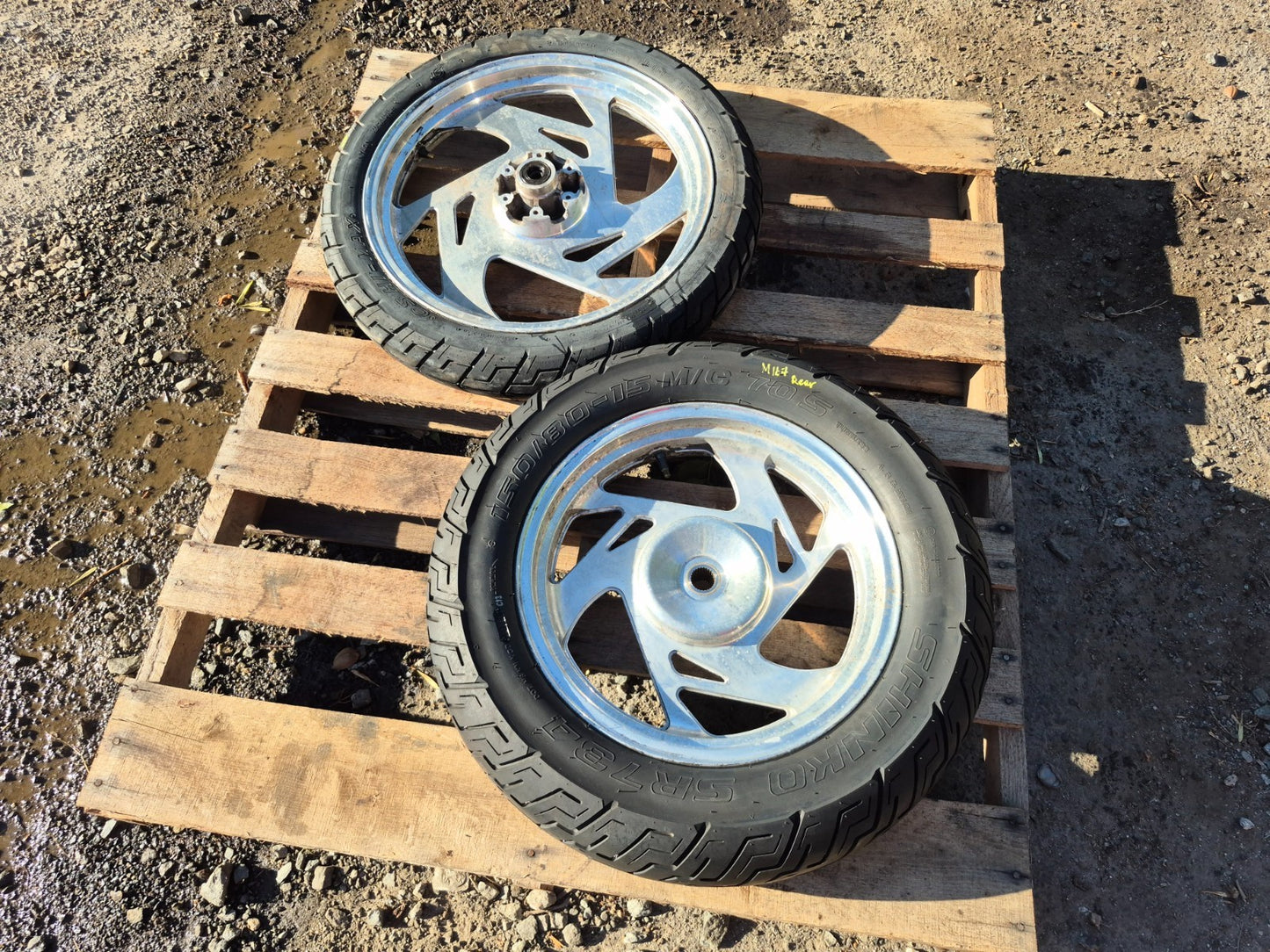 2007 Cf Moto V5 Qlink Legacy 250 Wheel Rim & Tire Front & Rear *straight* OEM