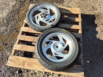 2007 Cf Moto V5 Qlink Legacy 250 Wheel Rim & Tire Front & Rear *straight* OEM