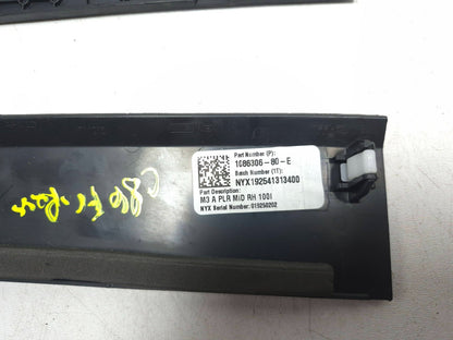 2020 Tesla Model 3 Dashboard End Cap & Front Door Sill Scuff Plate Set OEM