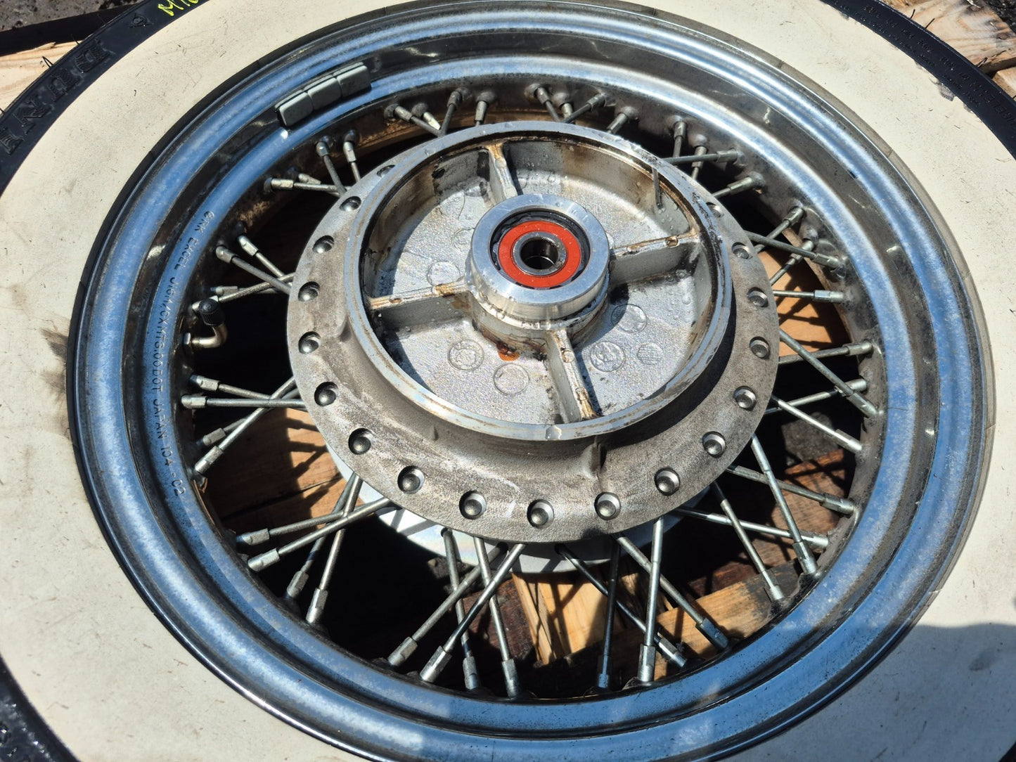 2004 Kawasaki Vulcan 800 Vn800 Wheel Rim W/ Tire Front & Rear Em