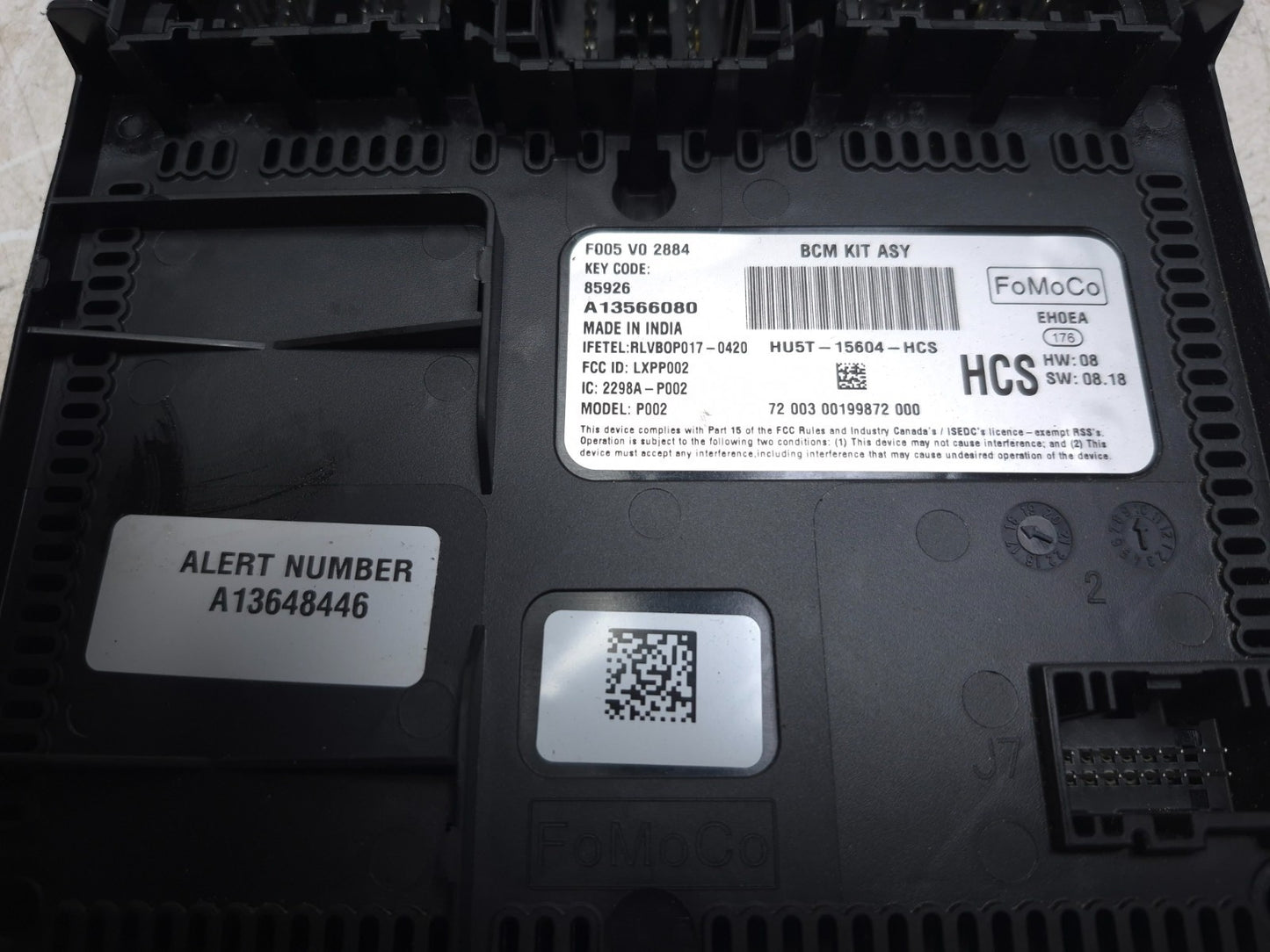 2019 Ford Ecosport Body Control Module Bcm OEM