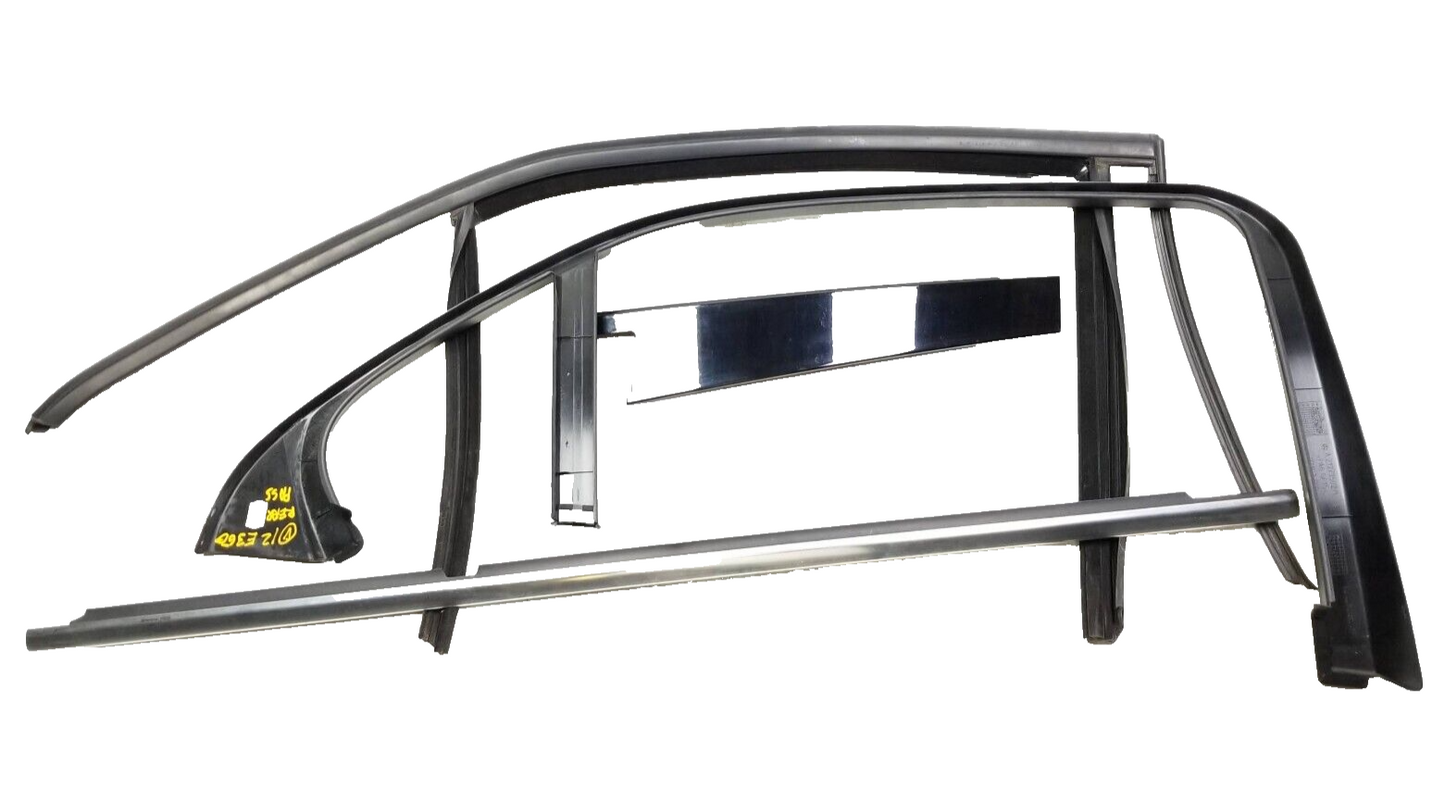 2012 Mercedes E350 Rear Passenger Door Window Frame Trim & Seal 4pcs OEM
