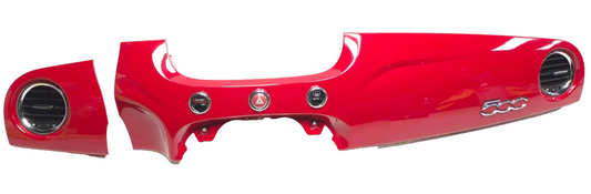 2013 Fiat 500 Turbo Dashboard Bezel Trim Panel W/ Air Vent Cover & Grille OEM