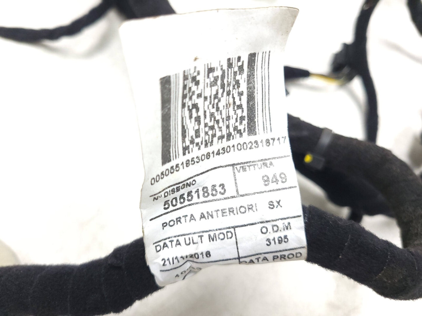 17-23 Alfa  Romeo Stelvio Interio Door Wiring Harness Front Driver Side Left OEM