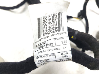 17-23 Alfa  Romeo Stelvio Interio Door Wiring Harness Front Driver Side Left OEM