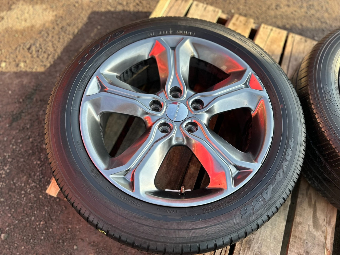 2017 Dodge Journey Wheel Rim 19" W/ Tire Toyo 225/55r19 2pcs OEM