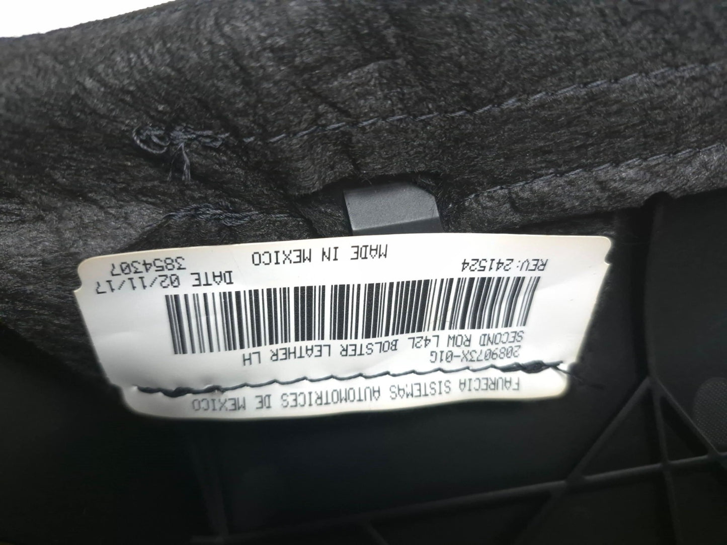 2018 Nissan Altima Rear Seat Bolster Cushion Left Driver Side OEM