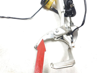 05-08 BMW K1200r K1200 Front Right Foot Peg & Brake Pedal W/ Master Cylinder OEM